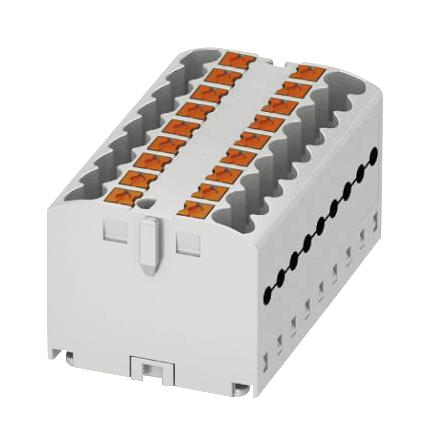 Phoenix Contact PTFIX 12X25 WH PTFIX WH Panel Mount Barrier Terminal Block 24 A 500 V 12 Pole 6 Push In AWG