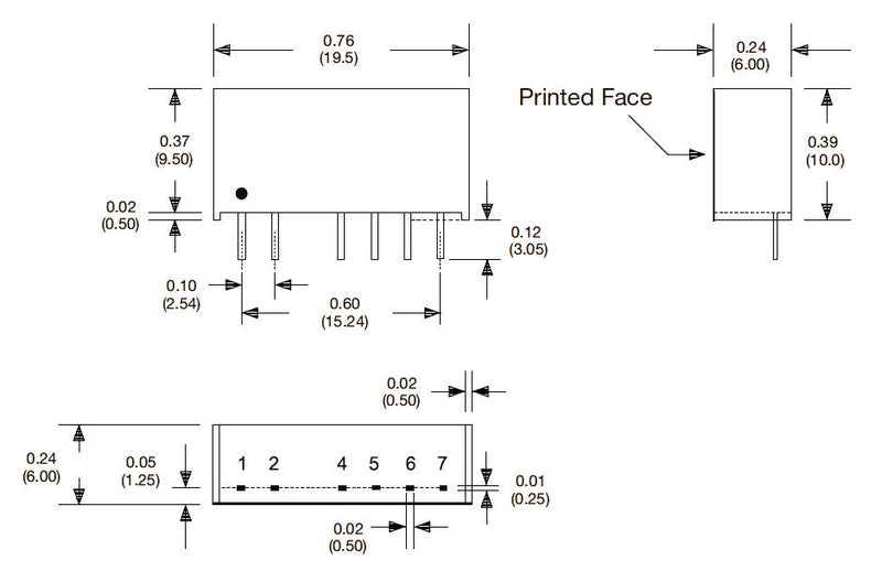 XP POWER ITB2415S Isolated Through Hole DC/DC Converter, ITE, 1:1, 1 W, 1 Output, 15 V, 66.7 mA