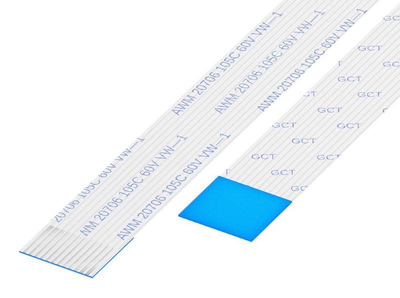 GCT (GLOBAL CONNECTOR TECHNOLOGY) 05-16-A-0076-A-4-06-4-T FFC / FPC Cable, 16 Core, 0.5 mm, Same Sided Contacts, 3 ", 76 mm, White