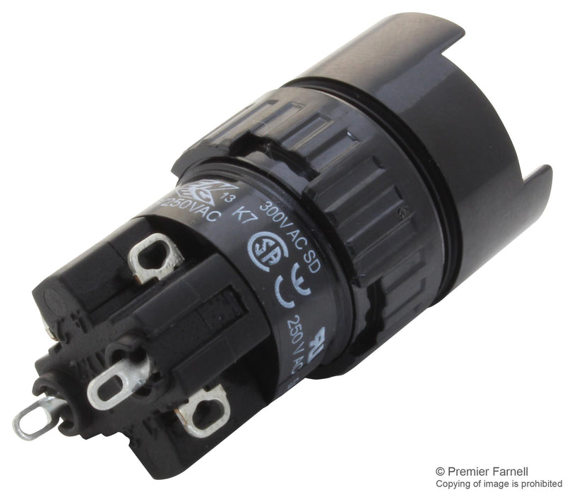 EAO 51-131.0252 Industrial Pushbutton Switch, 51, 16.2 mm, SPST-NO, SPST-NC, Momentary, Round