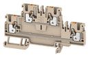 WEIDMULLER 1547610000 DIN Rail Mount Terminal Block, 4 Ways, 28 AWG, 12 AWG, 2.5 mm&sup2;, Push In, 24 A A2T 2.5