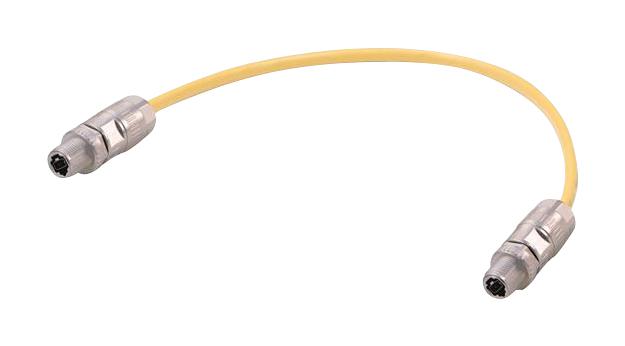 HARTING 3.32814E+13 Circular Cable Assembly, M12, 9.84 ft, 3 m, Yellow, T1 Industrial Series