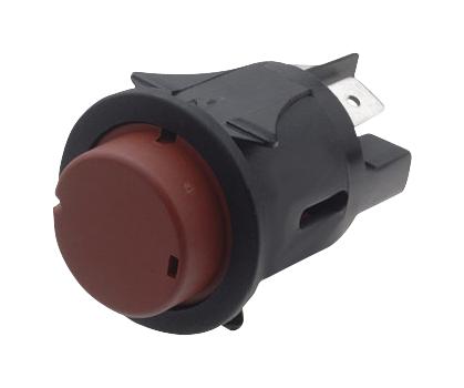 Multicomp PRO MP011255 MP011255 Pushbutton Switch 25 mm SPST-NC-DB Momentary Round Raised Brown