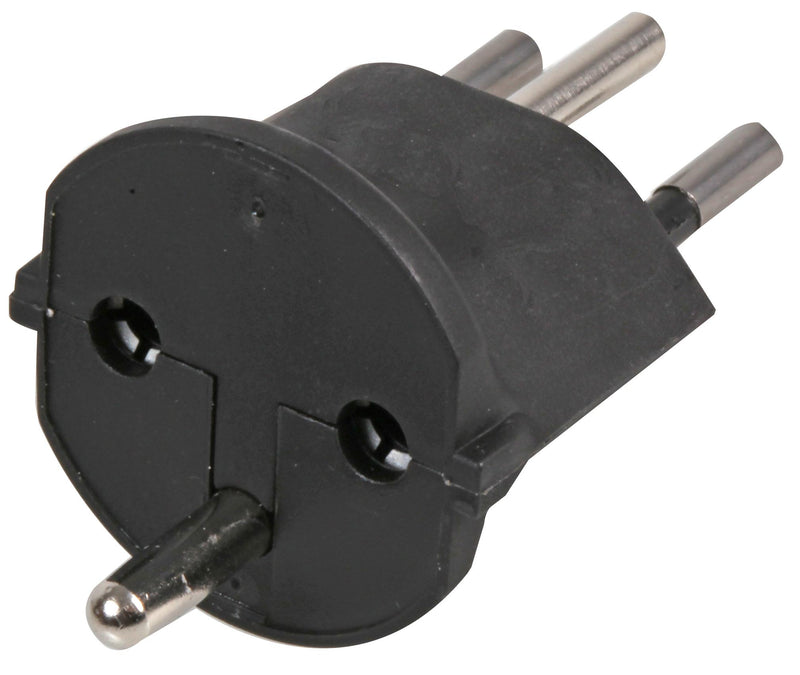 Powerconnections SCH3-BK. SCH3-BK. Mains Converter Plug Euro Switzerland 10 A Black PP (Polypropylene) Body