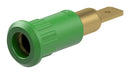 Staubli 64.3010-25 64.3010-25 Banana Test Connector 30 VAC Socket Panel Mount 25 A 60 VDC Gold Plated Contacts Green