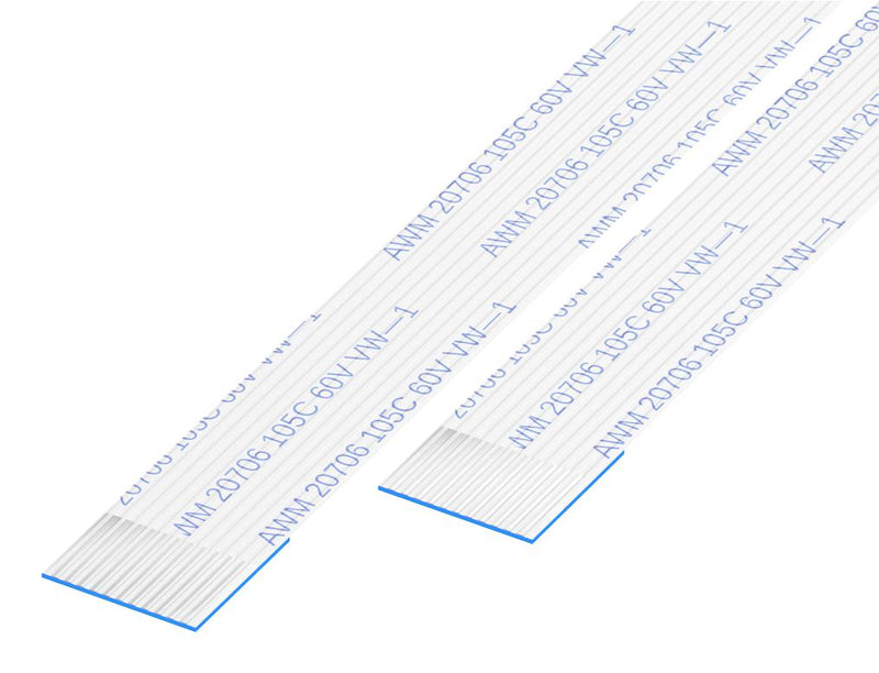 GCT (GLOBAL CONNECTOR TECHNOLOGY) 05-14-A-0127-A-4-06-4-T FFC / FPC Cable, 14 Core, 0.5 mm, Same Sided Contacts, 5 ", 127 mm, White