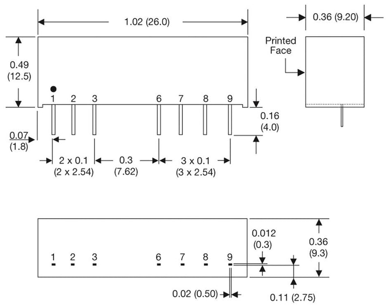 XP POWER IT2415S Isolated Through Hole DC/DC Converter, Regulated, ITE, 4:1, 3 W, 2 Output, 15 V, 100 mA