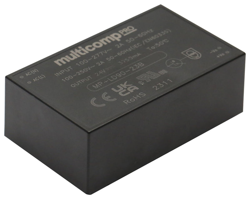 Multicomp PRO MP-LD90-23B48R2 MP-LD90-23B48R2 AC/DC PCB Mount Power Supply (PSU) ITE &amp; Household 1 Output 90 W 48 V 1.875 A New