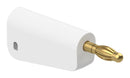 Staubli 64.1045-29 64.1045-29 Banana Test Connector 30 VAC Plug Cable Mount 32 A 60 VDC Gold Plated Contacts White