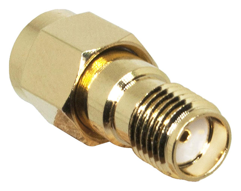 LINX - TE CONNECTIVITY ADP-RPSM-SMAF-G RF / Coaxial Adapter, Gold, SMA RP, Plug, SMA, Jack, Straight Adapter, 50 ohm