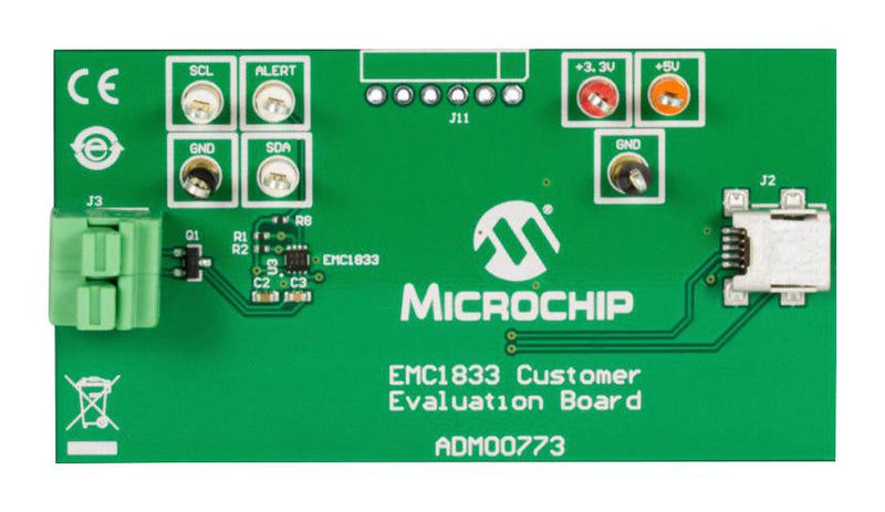 Microchip ADM00773 ADM00773 Evaluation Board EMC1833 Temperature Sensor New