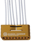 HUBER+SUHNER MF53/1X8A_21MXP/11PC24/152 RF / Coaxial Cable Assembly, MXP Jack to 2.4mm Plug x 8, MULTIFLEX 53, 50 ohm, 6 ", 152 mm, Blue