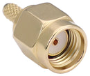 LINX - TE CONNECTIVITY CONREVSMA007-G RF / Coaxial Connector, SMA RP Coaxial, Straight Plug, Crimp, Solder, 50 ohm, RG174, RG188, RG316