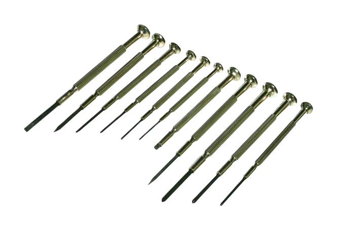 Multicomp PRO MP010316 MP010316 Screwdriver Set Precision x6 Slotted x3 Phillips x1 Pointing Awl Magnetic Pick-up Tool