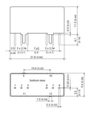 Traco Power TMR 9-1219 TMR 9-1219 Isolated Through Hole DC/DC Converter ITE 2:1 9 W 1 Output V A