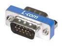 L-COM DGBH15M D Sub Connector Adapter, High Density D Sub, Plug, 15 Ways, High Density D Sub, Plug, 15 Ways