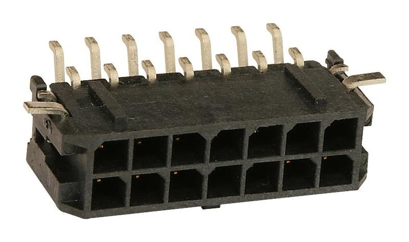 Molex 43045-1410 43045-1410 Pin Header Wire-to-Board 3 mm 2 Rows 14 Contacts Through Hole Right Angle