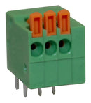 Camdenboss CSTBP254H/3 CSTBP254H/3 Wire-To-Board Terminal Block 2.54 mm 3 Ways 28 AWG 16 1.3 mm&Acirc;&sup2; Push In