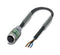 PHOENIX CONTACT SAC-3P- 3,0-PUR/M12FS-2L Sensor Cable, M12 Receptacle, Free End, 3 Positions, 3 m, 9.8 ft 1694198