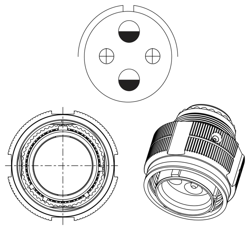 AMPHENOL AEROSPACE HV06RF15-54P MIL SPEC CIR CONN, PLUG, 15-54, CABLE