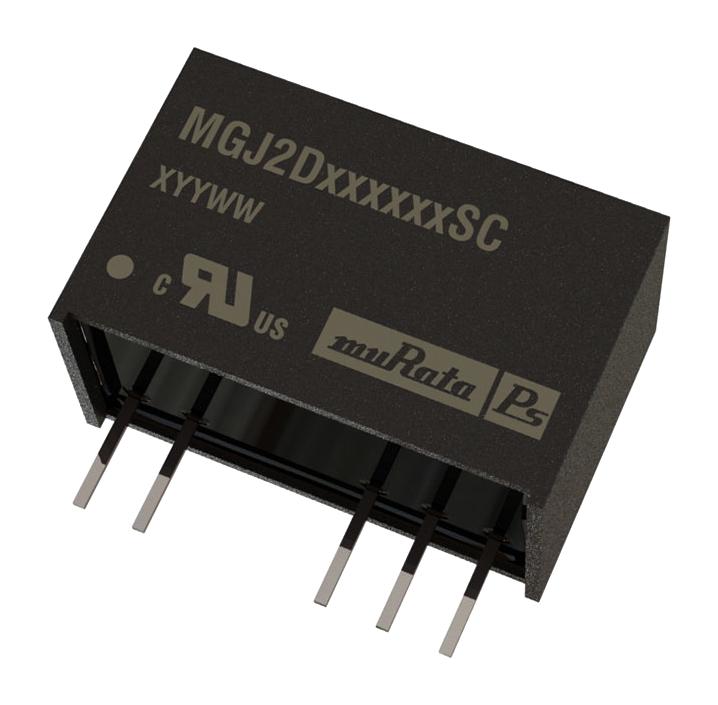 MURATA POWER SOLUTIONS MGJ2D151802SC Isolated Through Hole DC/DC Converter, Gate Drive, 1:1, 2 W, 2 Output, 18 V, 80 mA