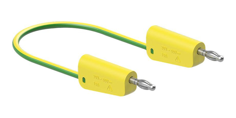 Staubli 64.1034-05020 64.1034-05020 Banana Test Lead 30 VAC 4mm Stackable Plug 19.69 " 500 mm