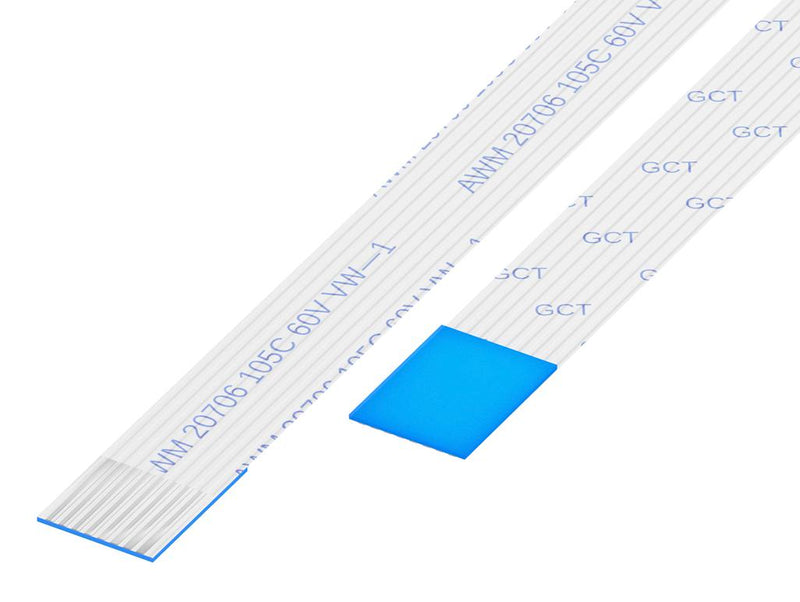 GCT (GLOBAL CONNECTOR TECHNOLOGY) 05-10-A-0279-A-4-06-4-T FFC / FPC Cable, 10 Core, 0.5 mm, Same Sided Contacts, 11 ", 279 mm, White