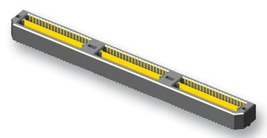 SAMTEC QTE-040-02-L-D-A Mezzanine Connector, High-Speed Ground Plane, Header, 0.8 mm, 2 Rows, 80 Contacts, Surface Mount