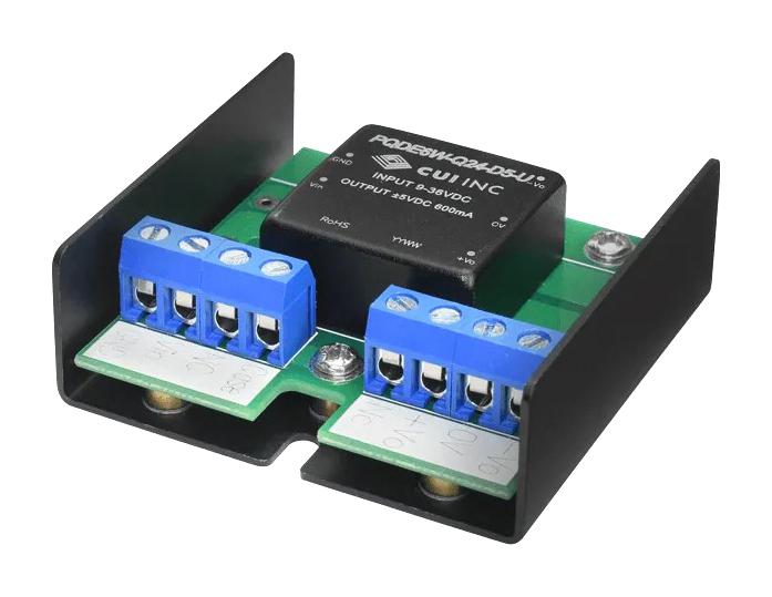 CUI PQDE6W-Q24-D24-U PQDE6W-Q24-D24-U Isolated Chassis Mount DC/DC Converter ITE 4:1 6 W 2 Output 24 V 120 mA