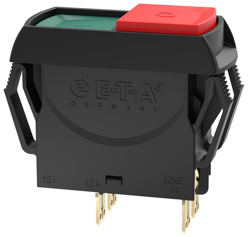 ETA 3120-N32F-H7T1-SGRD-2.5A 3120-N32F-H7T1-SGRD-2.5A Thermal Circuit Breaker 2-Push Button 3120-N Series 2.5 A 2 Pole 50 V 240 Snap In New