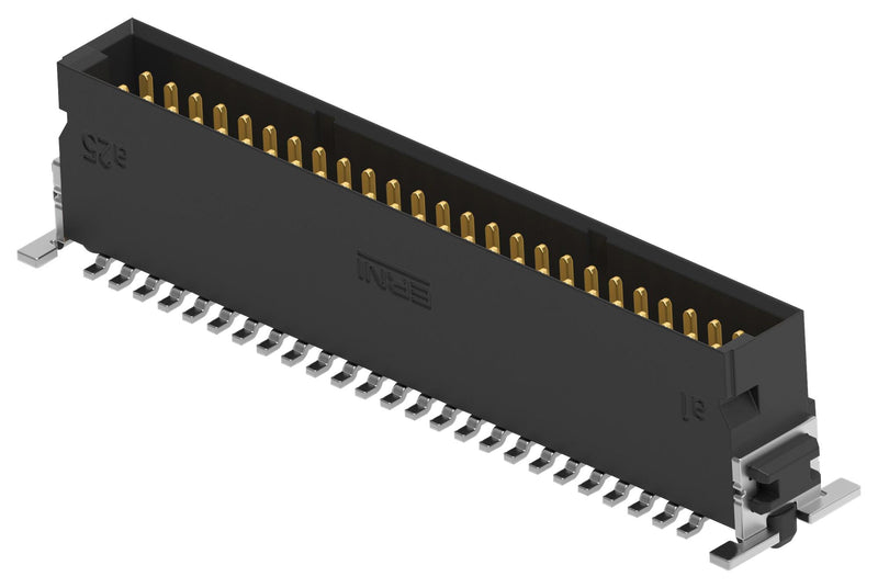 ERNI - TE CONNECTIVITY 244856-E Pin Header, Board-to-Board, 1.27 mm, 2 Rows, 50 Contacts, Surface Mount Straight, SMC Series