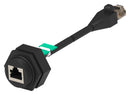 TE CONNECTIVITY 1546414-4 Ethernet Cable, Cat5e, RJ45 Plug to RJ45 Jack, Black, 304.8 mm, 12 "