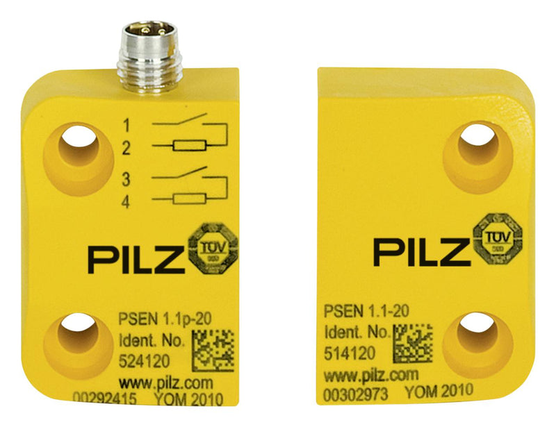 PILZ 504220 Safety Interlock Switch, DPST-NO, M8 Connector