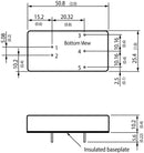 TRACO POWER TEN 10-2412 Isolated Through Hole DC/DC Converter, ITE, 2:1, 10 W, 1 Output, 12 V, 830 mA