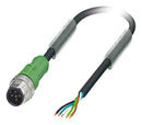 PHOENIX CONTACT 1669767 Sensor Cable, M12 Plug, Free End, 5 Positions, 1.5 m, 4.9 ft GTIN UPC EAN: 4017918134662 SAC-5P-M12MS/1,5-PUR