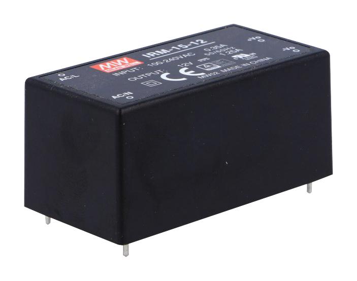 Mean Well IRM-15-12 IRM-15-12 AC/DC PCB Mount Power Supply (PSU) ITE 1 Output 15 W 12 VDC 1.25 A