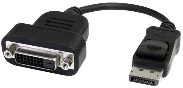 STARTECH DP2DVIS Audio / Video Cable Assembly, DisplayPort Plug, DVI-D (Single Link) Socket, 5.7 ", 144.78 mm GTIN UPC EAN: 0065030842327