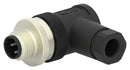 TE CONNECTIVITY T4113501041-000 Sensor Connector, PG7, M12, Male, 4 Positions, Screw Pin, Right Angle Cable Mount