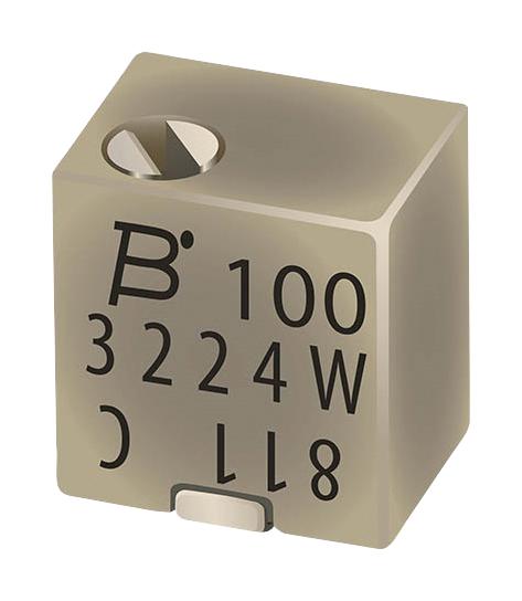 Bourns 3224W-1-103G 3224W-1-103G Trimpot Multi Turn Cermet Top Adjust 10 Kohm Surface Mount 12 Turns