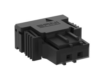 Erni - TE Connectivity 364198-E. 364198-E. Connector Housing Rcpt 2POS 2.54MM