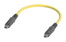 HARTING 3.32802E+13 Ethernet Cable, SPE Plug to SPE Plug, Yellow, 300 mm, 11.8 "