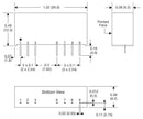 XP POWER IM4812S Isolated Through Hole DC/DC Converter, Regulated, ITE, 4:1, 2 W, 2 Output, 12 V, 85 mA