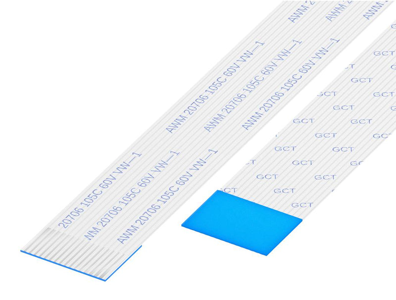 GCT (GLOBAL CONNECTOR TECHNOLOGY) 05-24-A-0304-A-4-06-4-T FFC / FPC Cable, 24 Core, 0.5 mm, Same Sided Contacts, 12 ", 304 mm, White