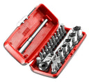 Facom R1PICO R1PICO Socket Set 5 x 1/4" Metric 6 Point 6/8/10/12/13mm Sockets Ratchet Extension