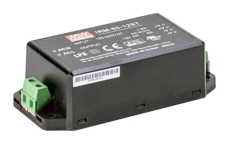 Mean Well IRM-60-12ST IRM-60-12ST AC/DC Enclosed Power Supply (PSU) ITE 1 Outputs 60 W 12 VDC 5 A