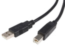 STARTECH USB2HAB50CM USB Cable, Type A Plug to Type B Plug, 0.5 m, 1.64 ft, USB 2.0, Black GTIN UPC EAN: 0065030845502