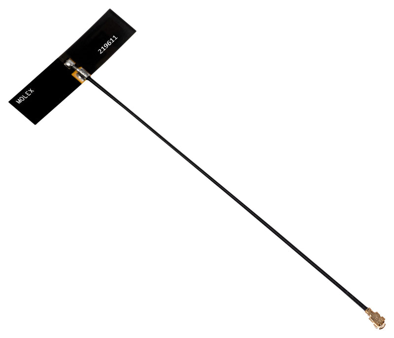 MOLEX 219611-0100 RF Antenna, Adhesive, Linear, 2.4 to 7.125 GHz, 3.8 dBi