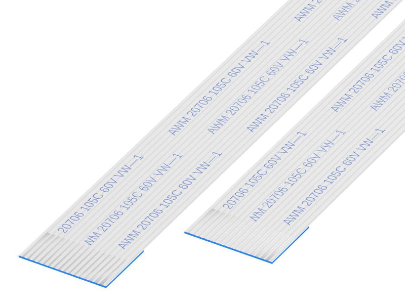 GCT (GLOBAL CONNECTOR TECHNOLOGY) 05-22-A-0152-A-4-06-4-T FFC / FPC Cable, 22 Core, 0.5 mm, Same Sided Contacts, 6 ", 152 mm, White