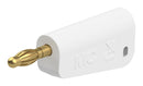 Staubli 64.1043-29 64.1043-29 Banana Test Connector 30 VAC Plug Cable Mount 32 A 60 VDC Gold Plated Contacts White