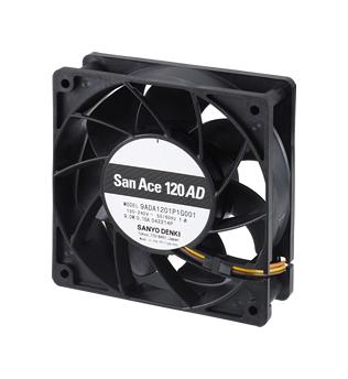 SANYO DENKI 9ADAW1201H1002 AC Axial Fan, 240V, Square, 120 mm, 38 mm, 119 CFM